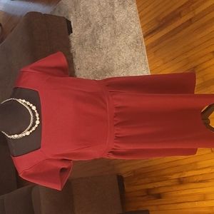 Beautiful Burgundy Lace & Mesh Dress.